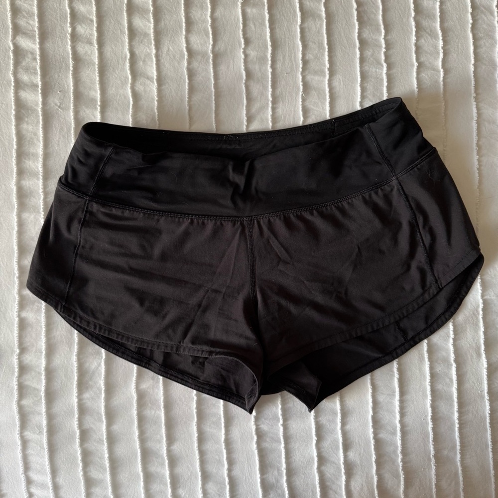 lululemon speed up shorts 2.5” in black